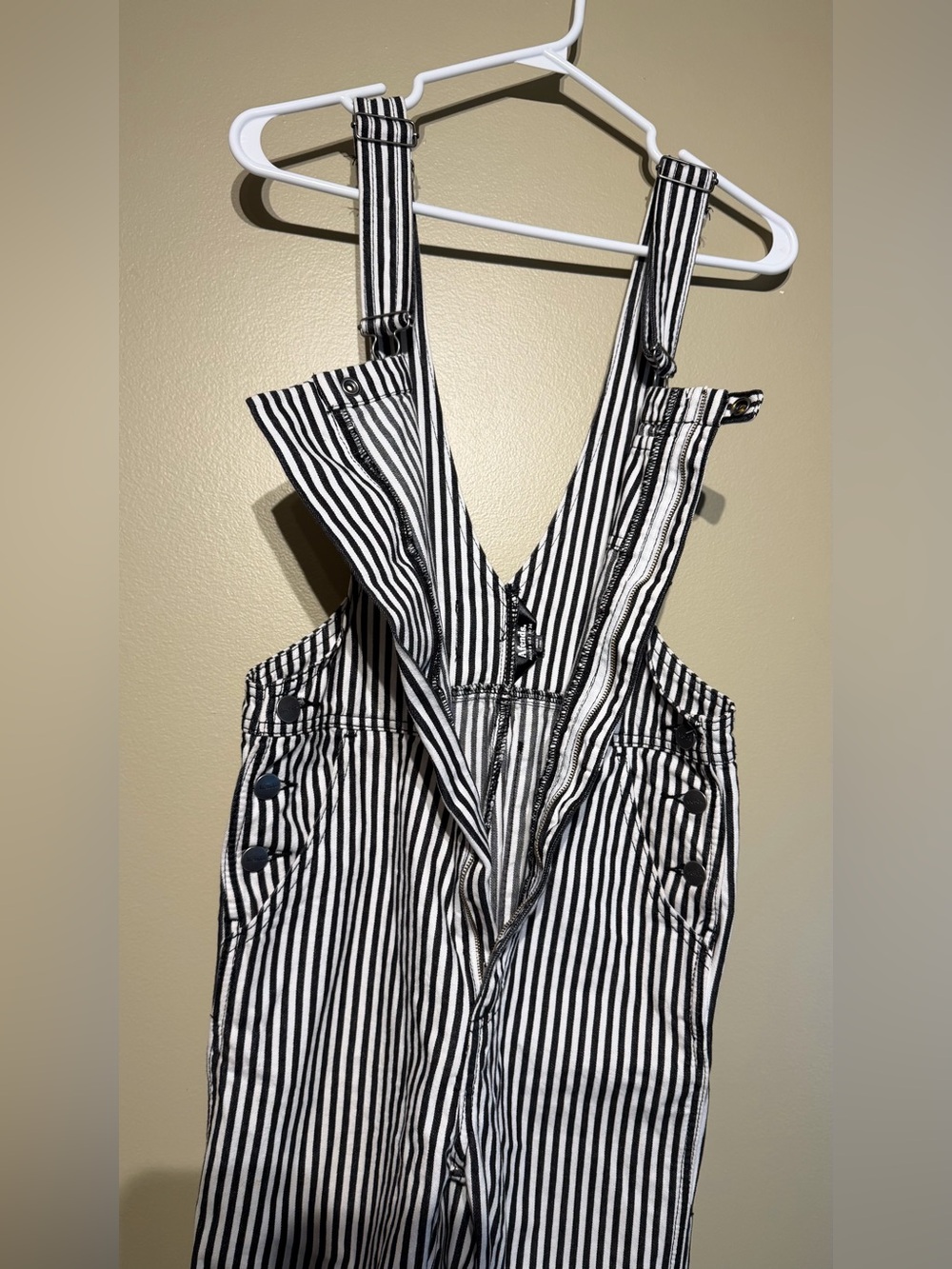 Afends. 100% Cotton Striped Straight Leg Dungarees - Picture 9 of 16